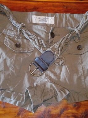 American Rag Braided Belt & Olive Utility Skirt Set